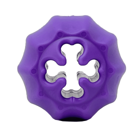 Cross Bones Bully Stick Holder &amp; Chew Toy for Heavy Chewers | Purple | USA Made