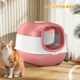 Thick Material Pink E24 Cat Litter Box, Stable And Durable Structure, More Reliable Cross-border Quality (Option: Defaulttitle)