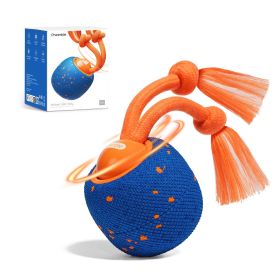 Cheerble Interactive Dog Toy, Wicked Ball Rolly, Automatic Move, E-TPU Material, Rope and Barking Sounds, for Medium to Large Dogs (Color: Blue)